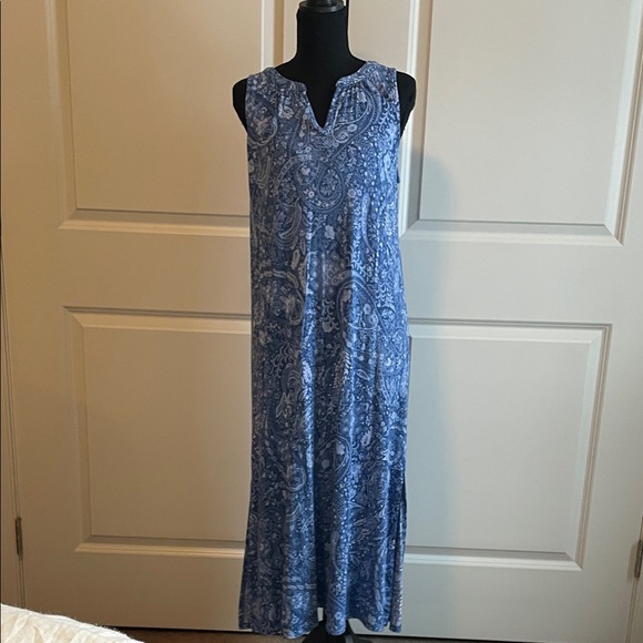 Lauren Ralph Lauren Other - Lauren Ralph Lauren Blue Paisley Maxi Nightgown Size Medium